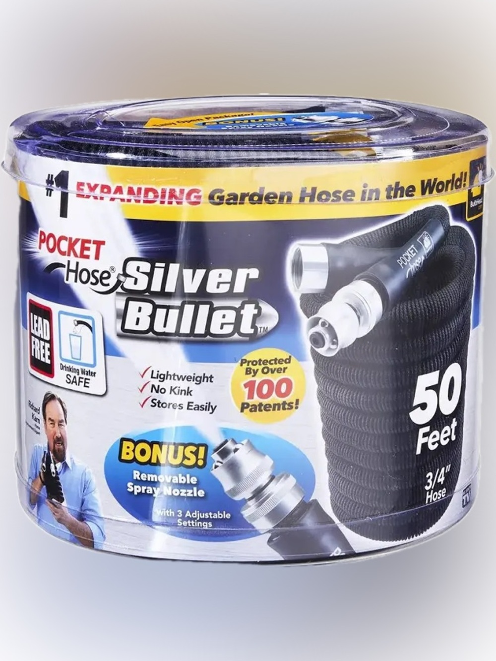 Silver Bullet 50ft Expandable Garden Hose